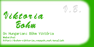 viktoria bohm business card